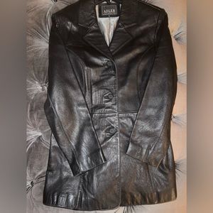 Alder Collection Faux Leather Coat